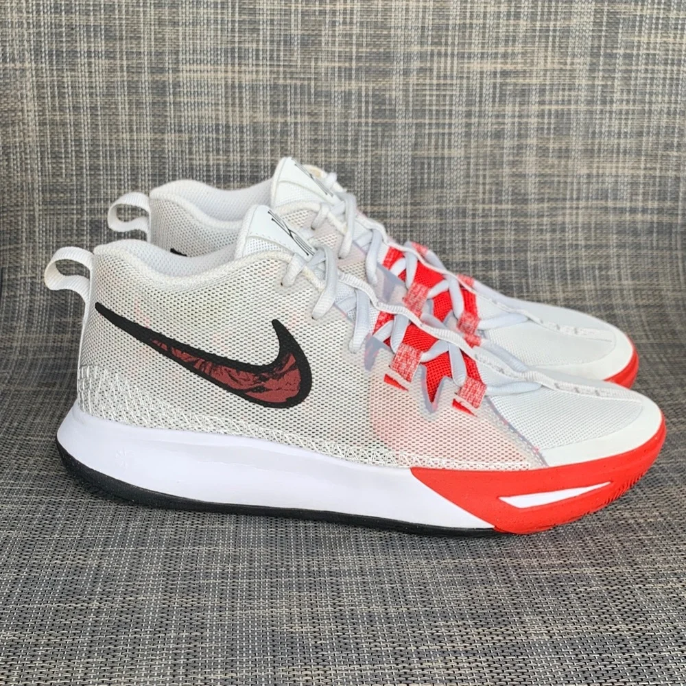 Nike Kyrie Flytrap 6 Basketball Sneakers in Wolf Grey/Red/Black Youth size 6.5